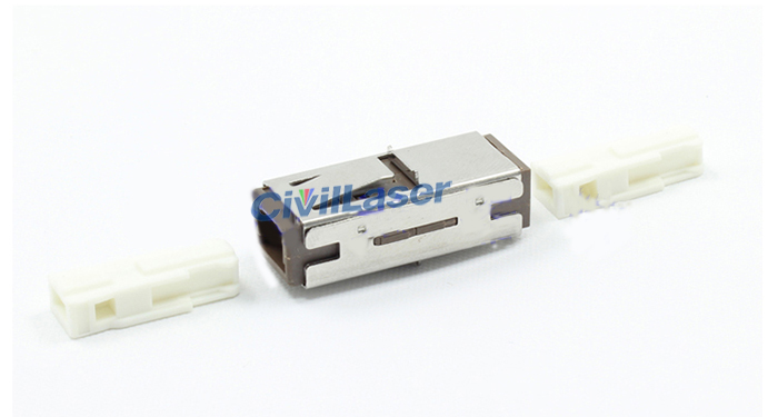 MU Singal Mode Singal Core Metal Fiber Optic Adapter